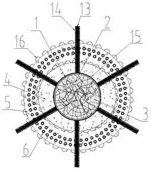 Building anti-seismic ball mixed into concrete