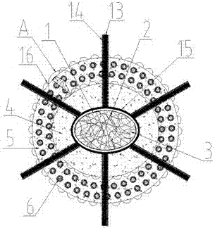 Building anti-seismic ball mixed into concrete