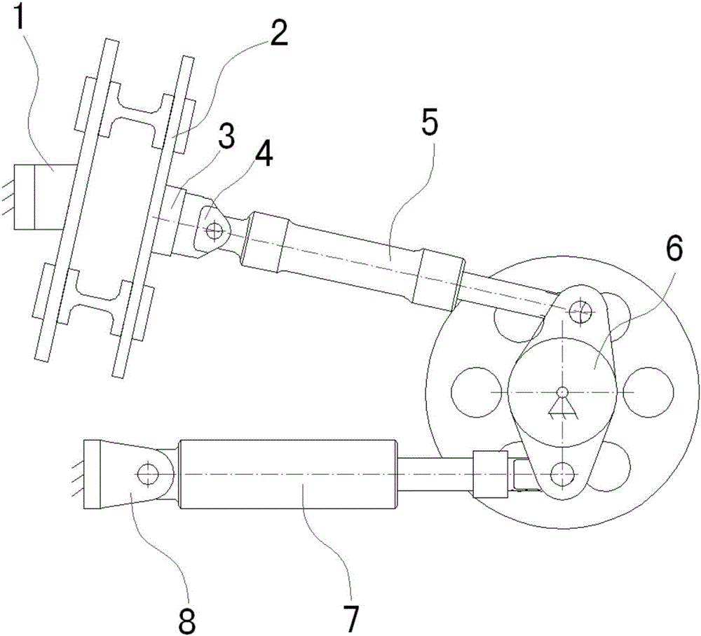 Performance testing device of airplane steering surface drive actuator