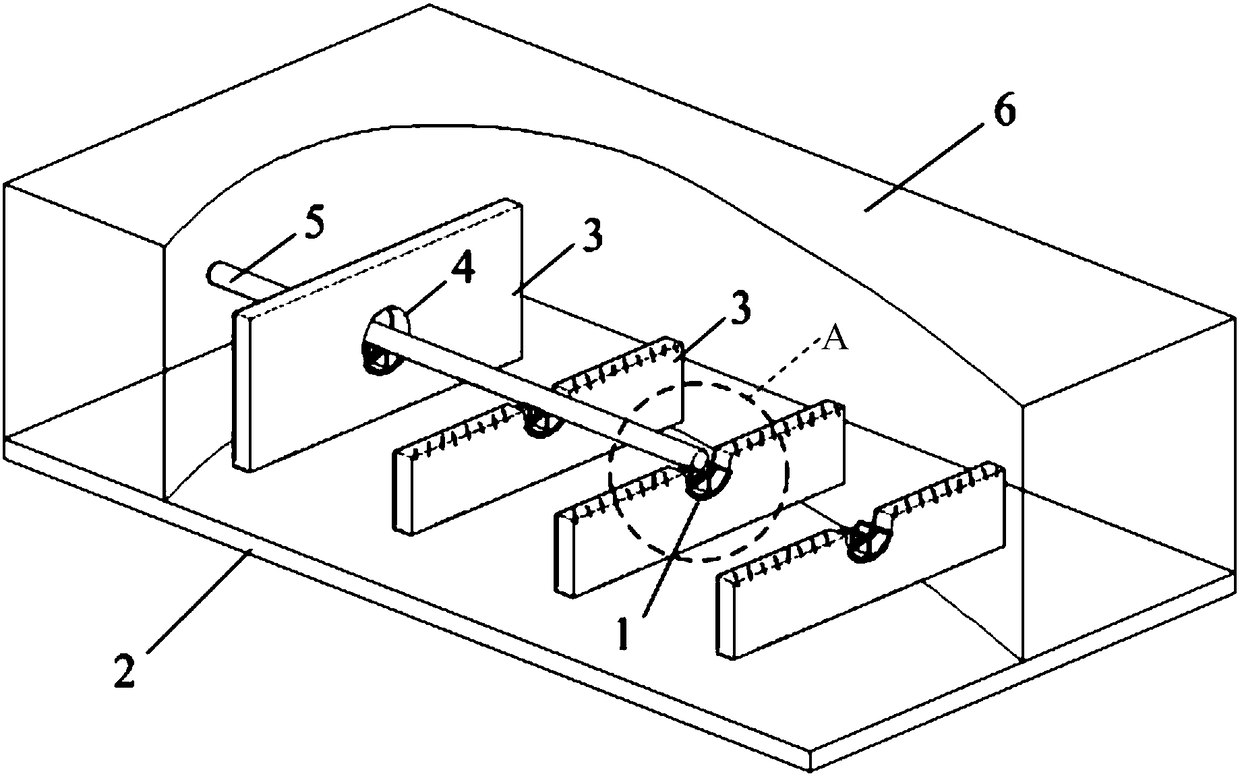 Installing and fixing structure and construction fixing method of steel-concrete connecting pieces and perforated steel bar