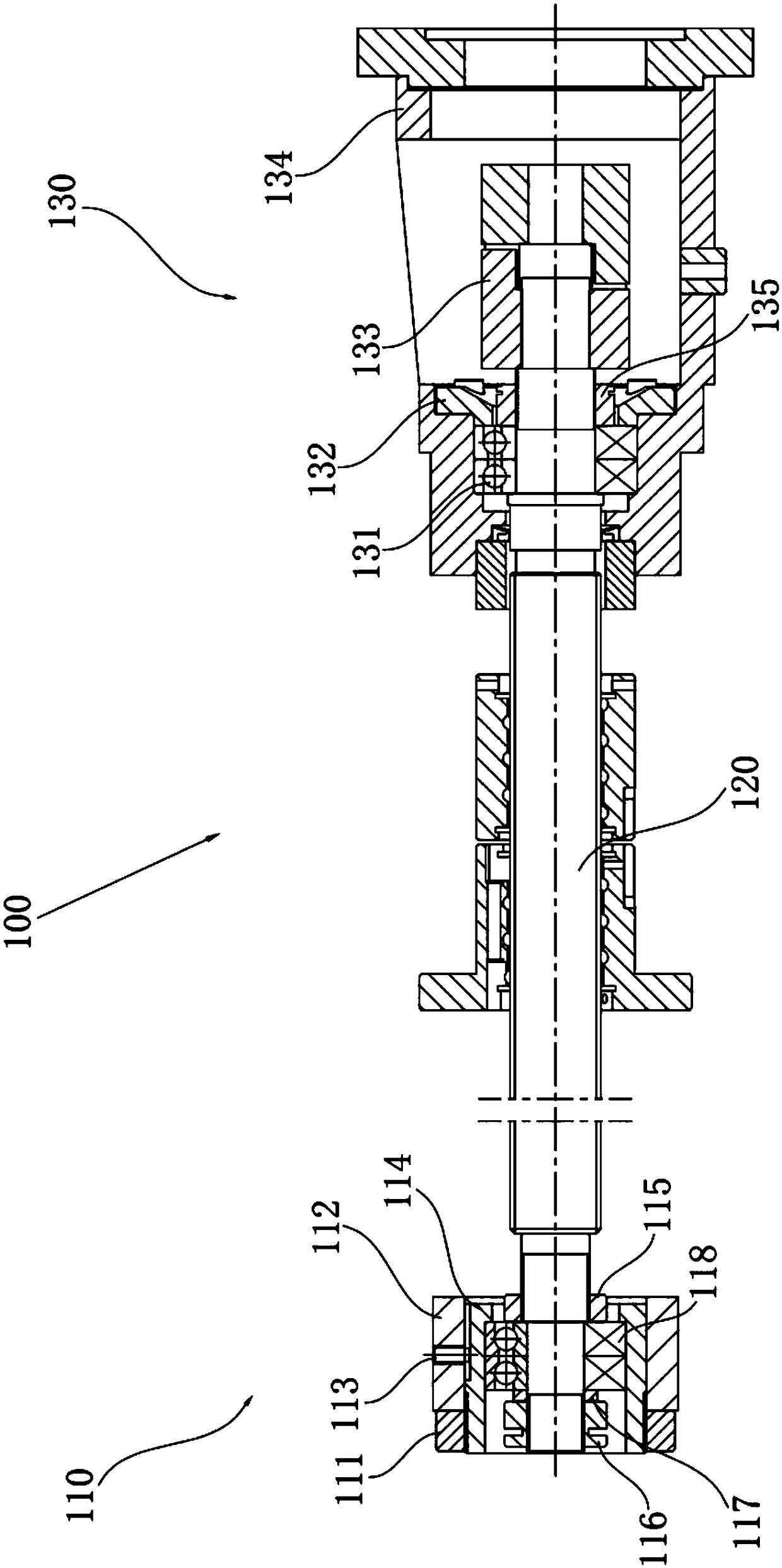 Ball screw pre-stretching mechanism and pre-stretching method