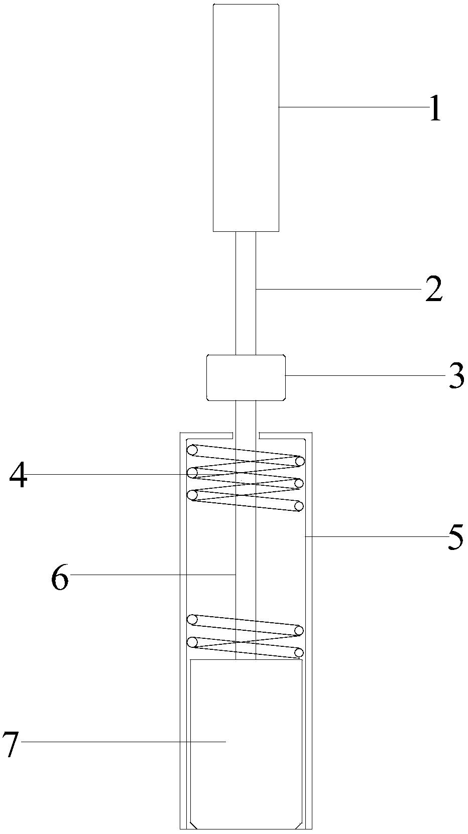 Energy storage type drop hammer quick-release impact device