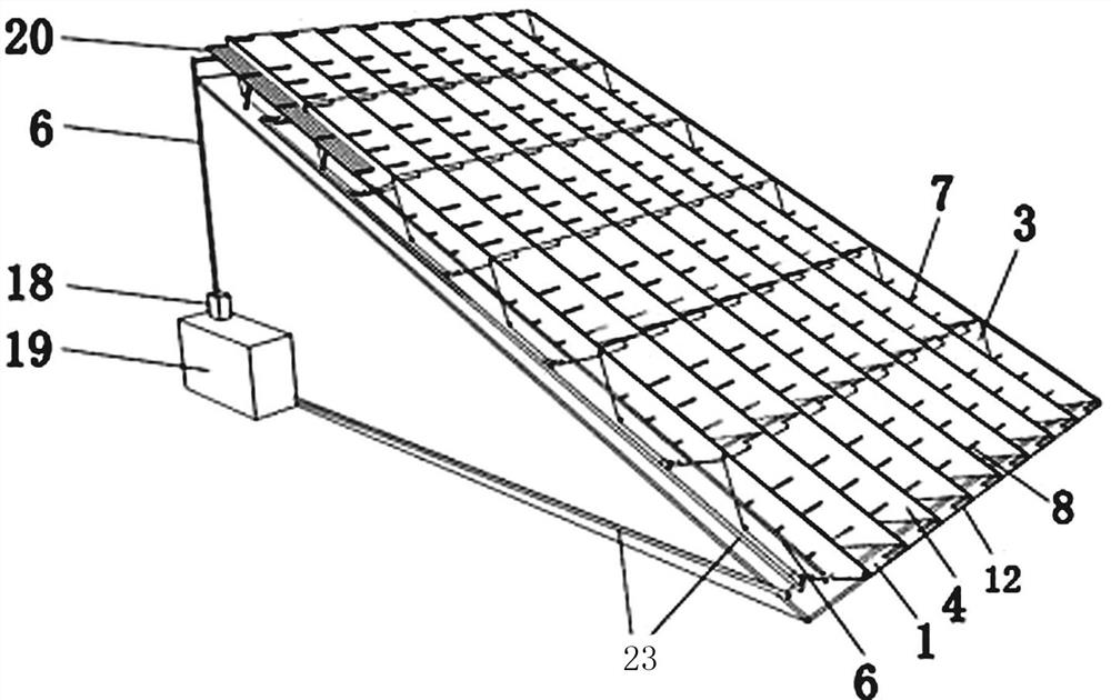 Drip irrigation type sloping roof greening device and method