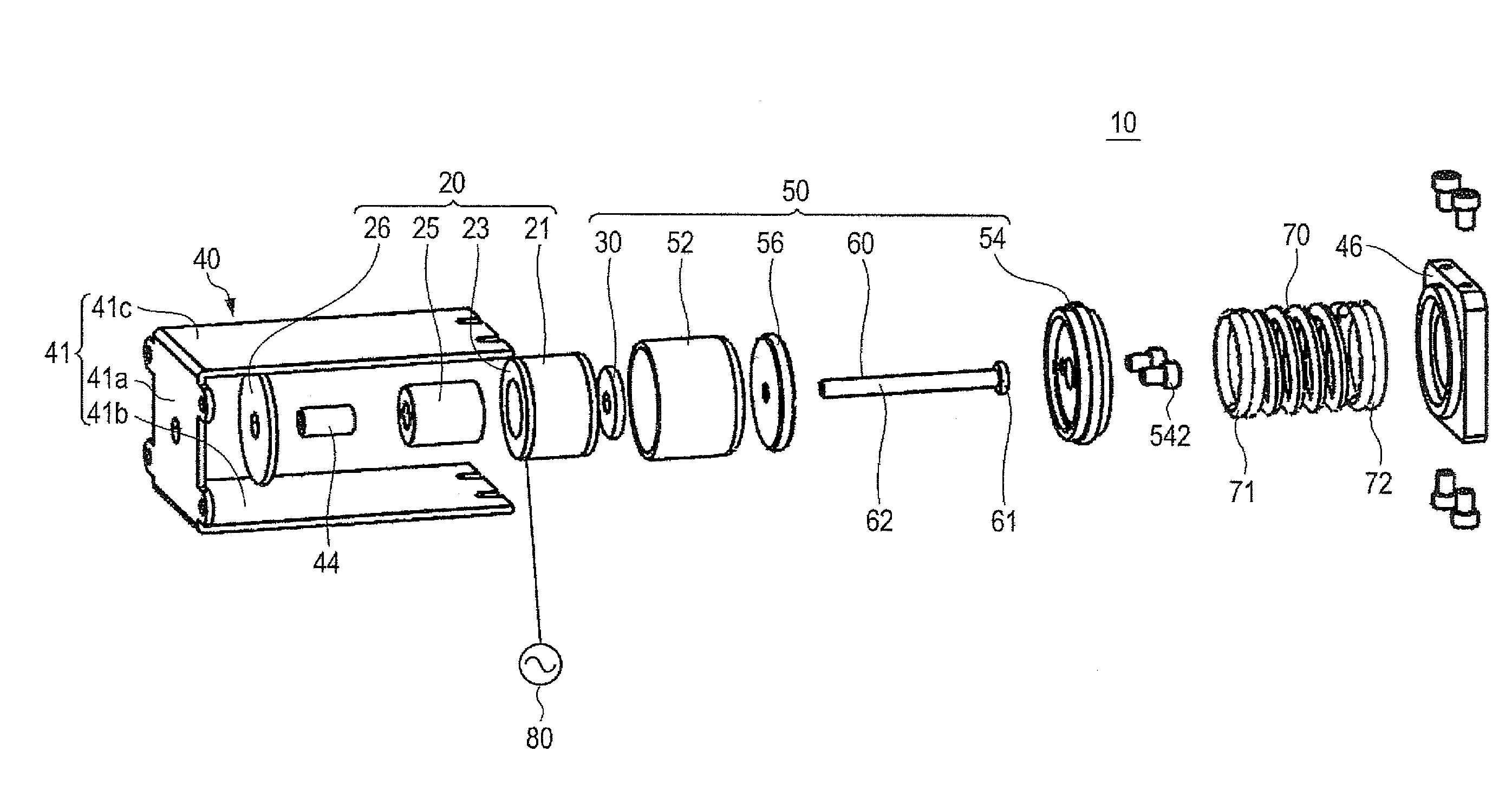 Linear actuator, electric brush, electric cutting machine and electric air pump