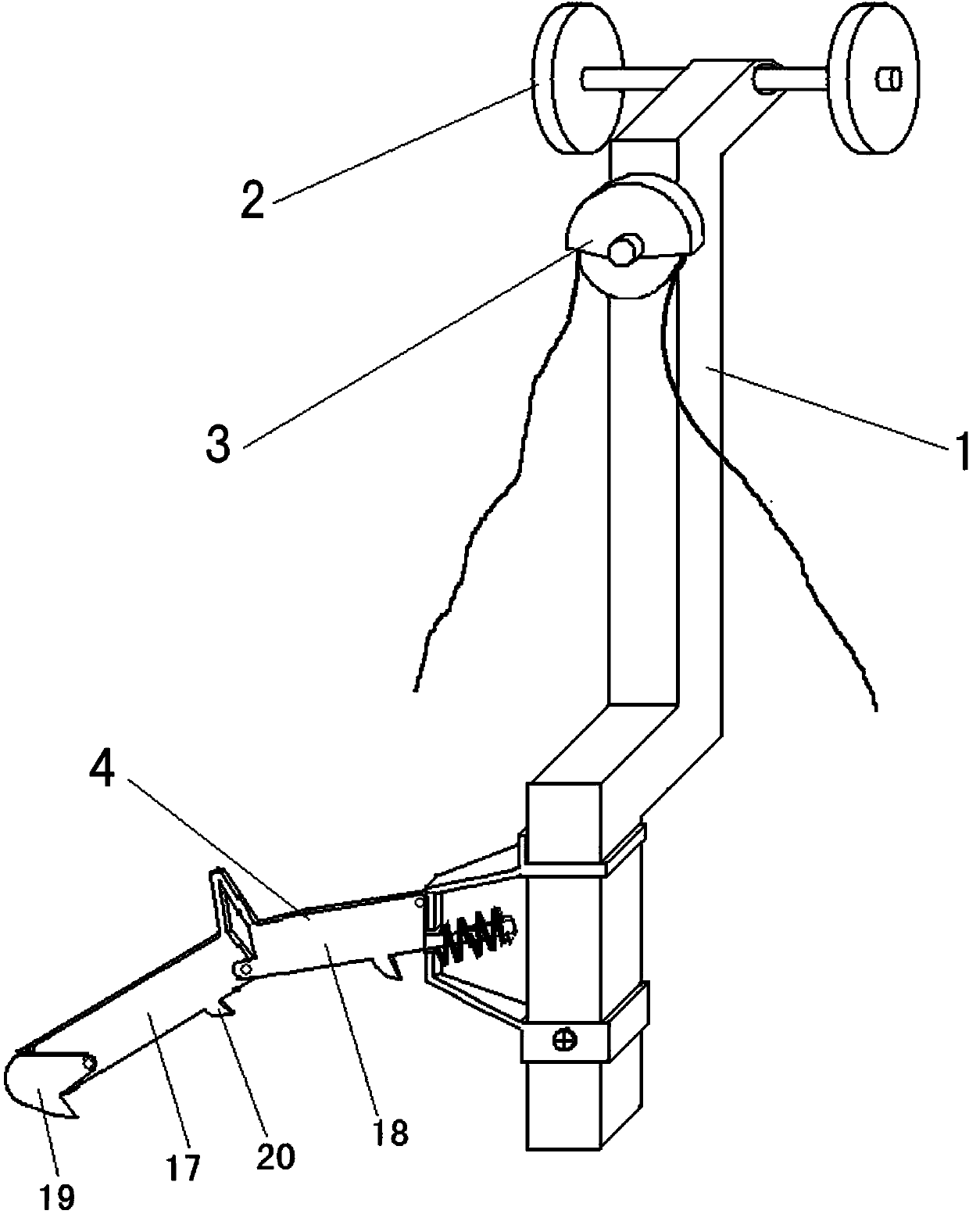 Protection-type combined climbing pole