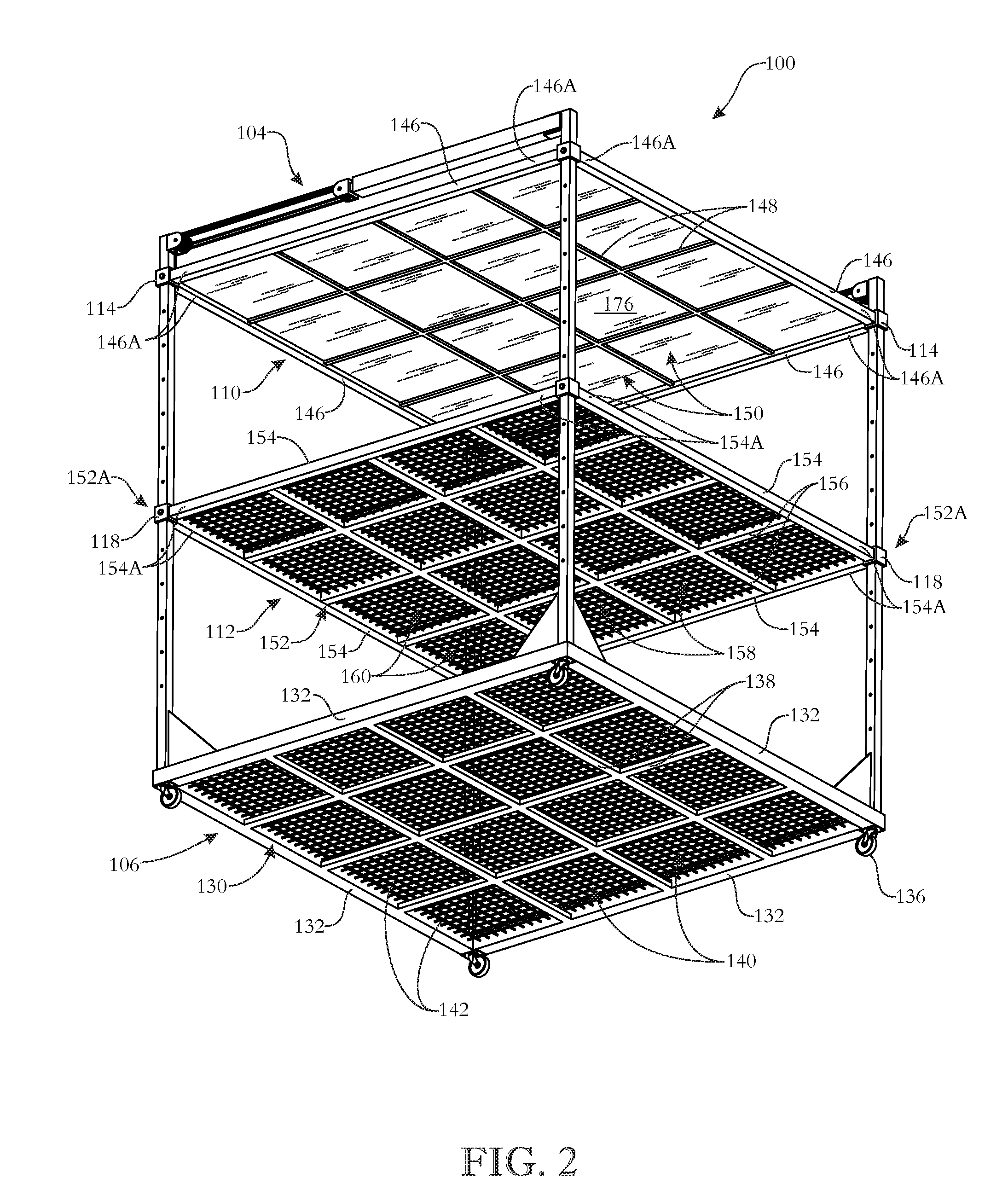 Plant growing heavy weight bearing support assembly