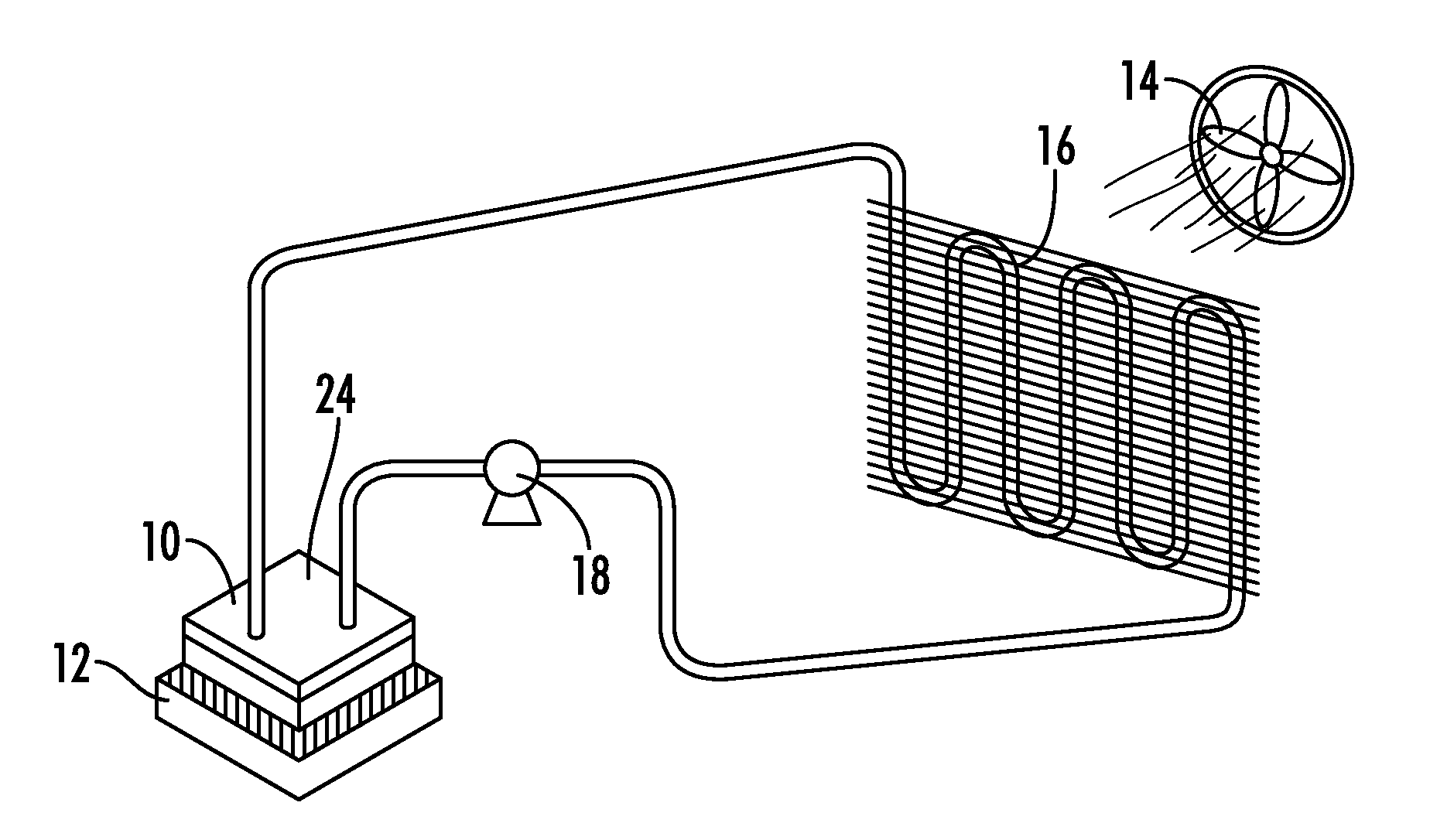 Cold plate with pins