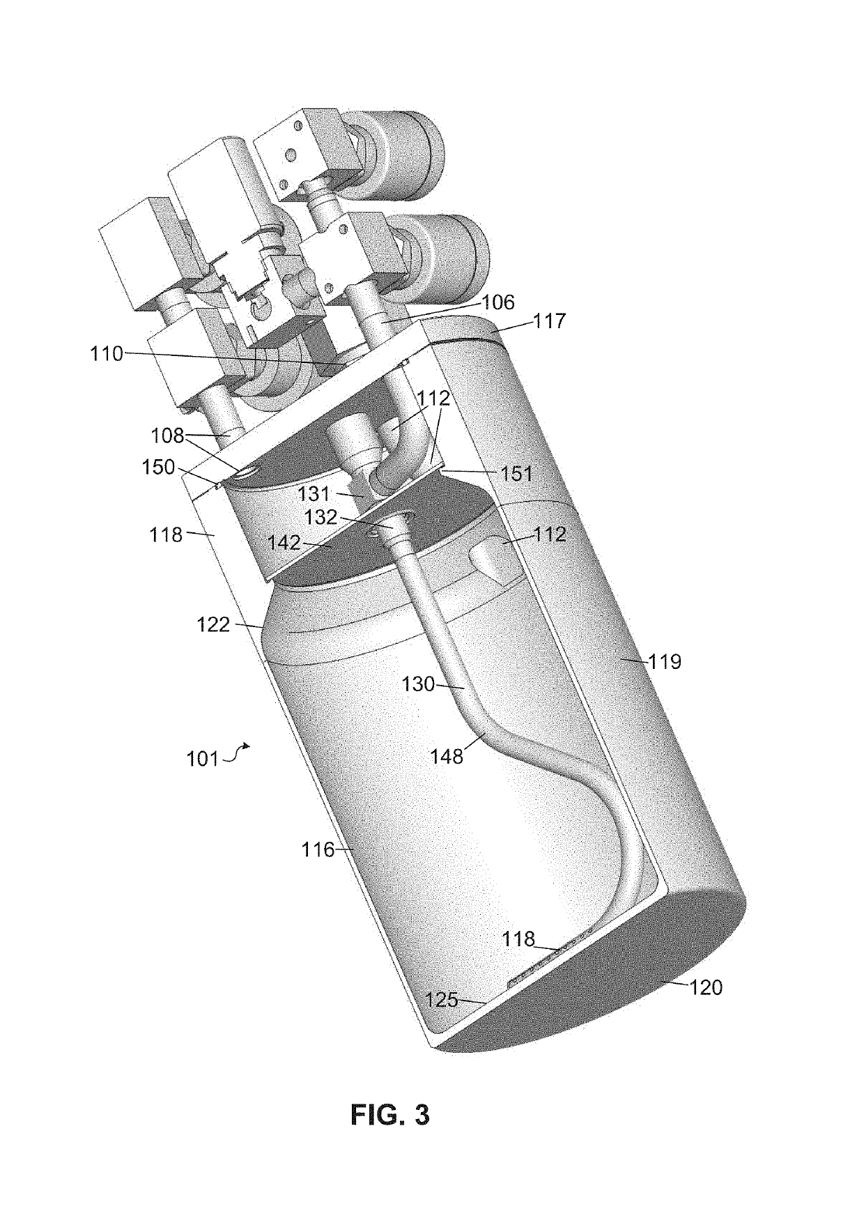 Vessel and method for delivery of precursor materials