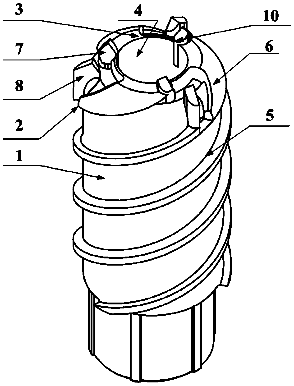 Low-force high-efficiency simulated moon rock drilling core bit