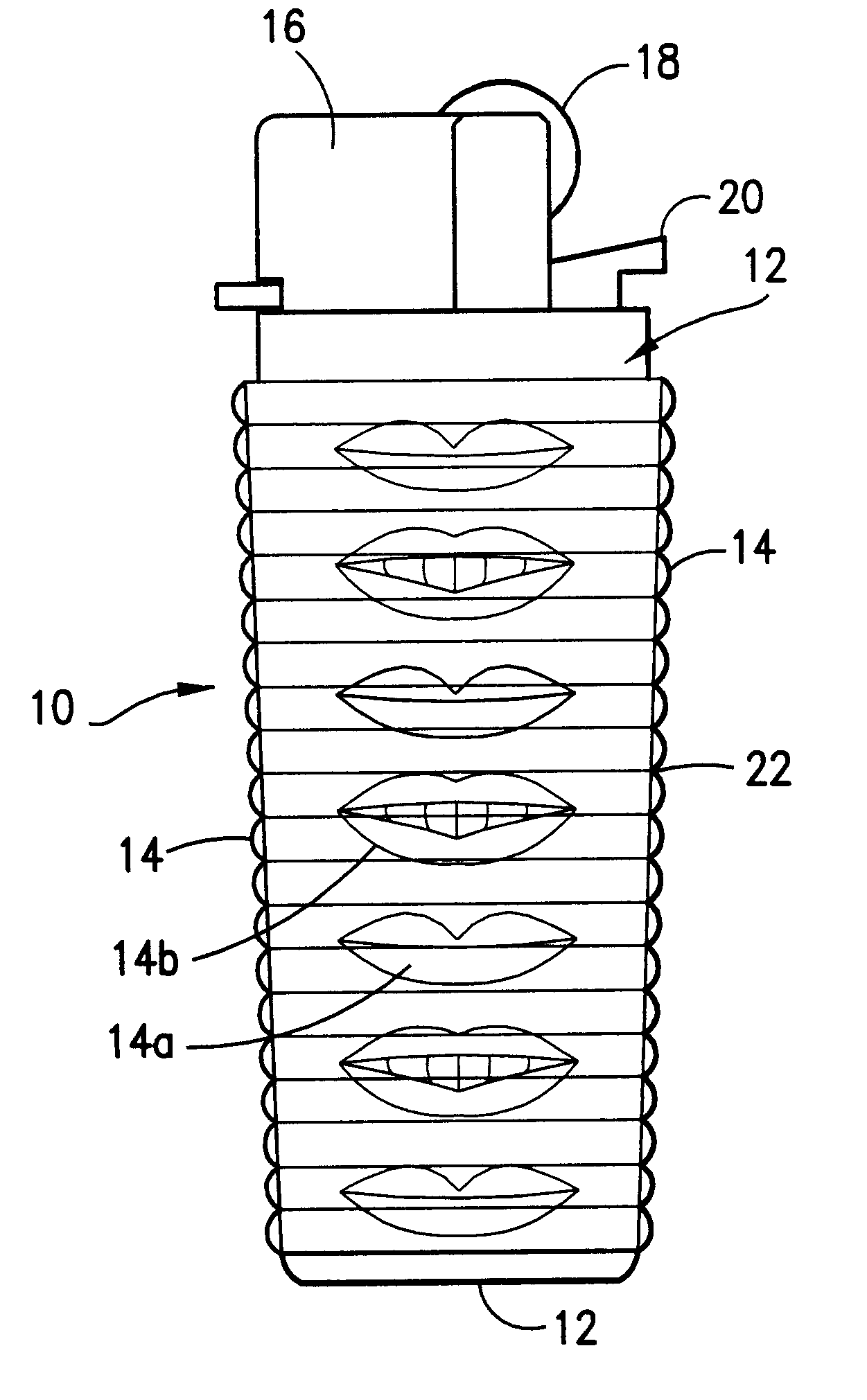 Cigarette lighter with changeable display