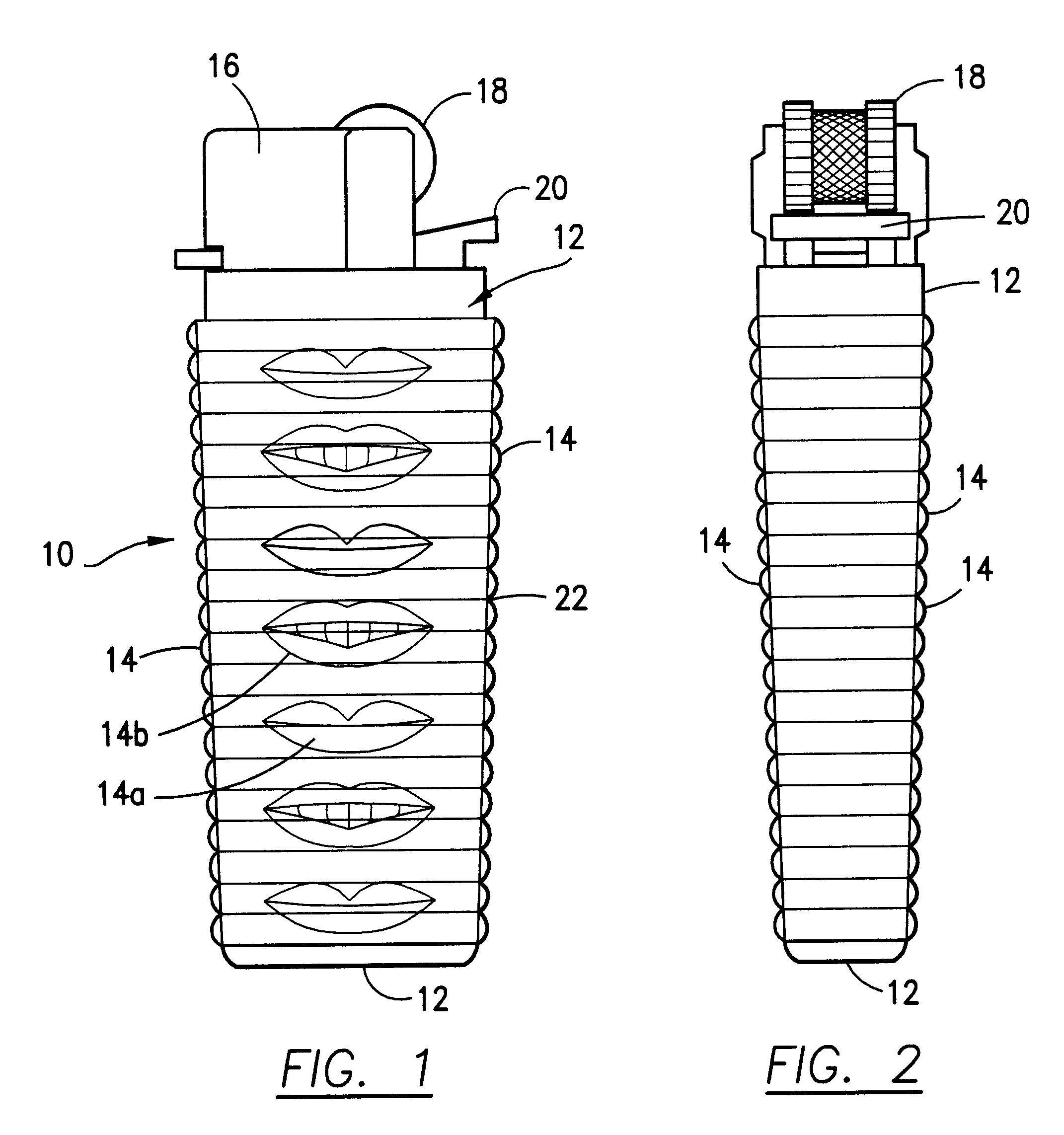 Cigarette lighter with changeable display