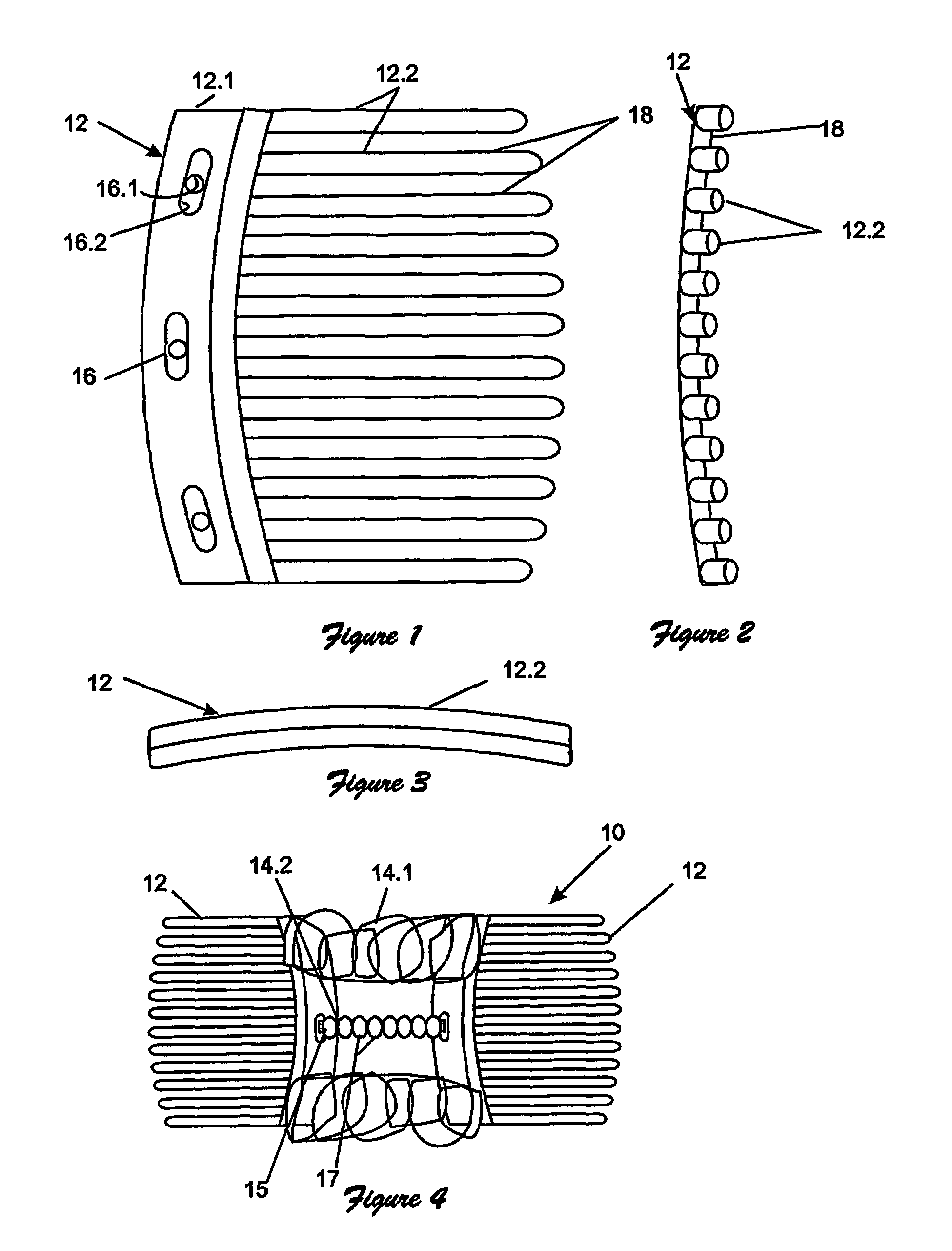 Hair clip with interlocking combs