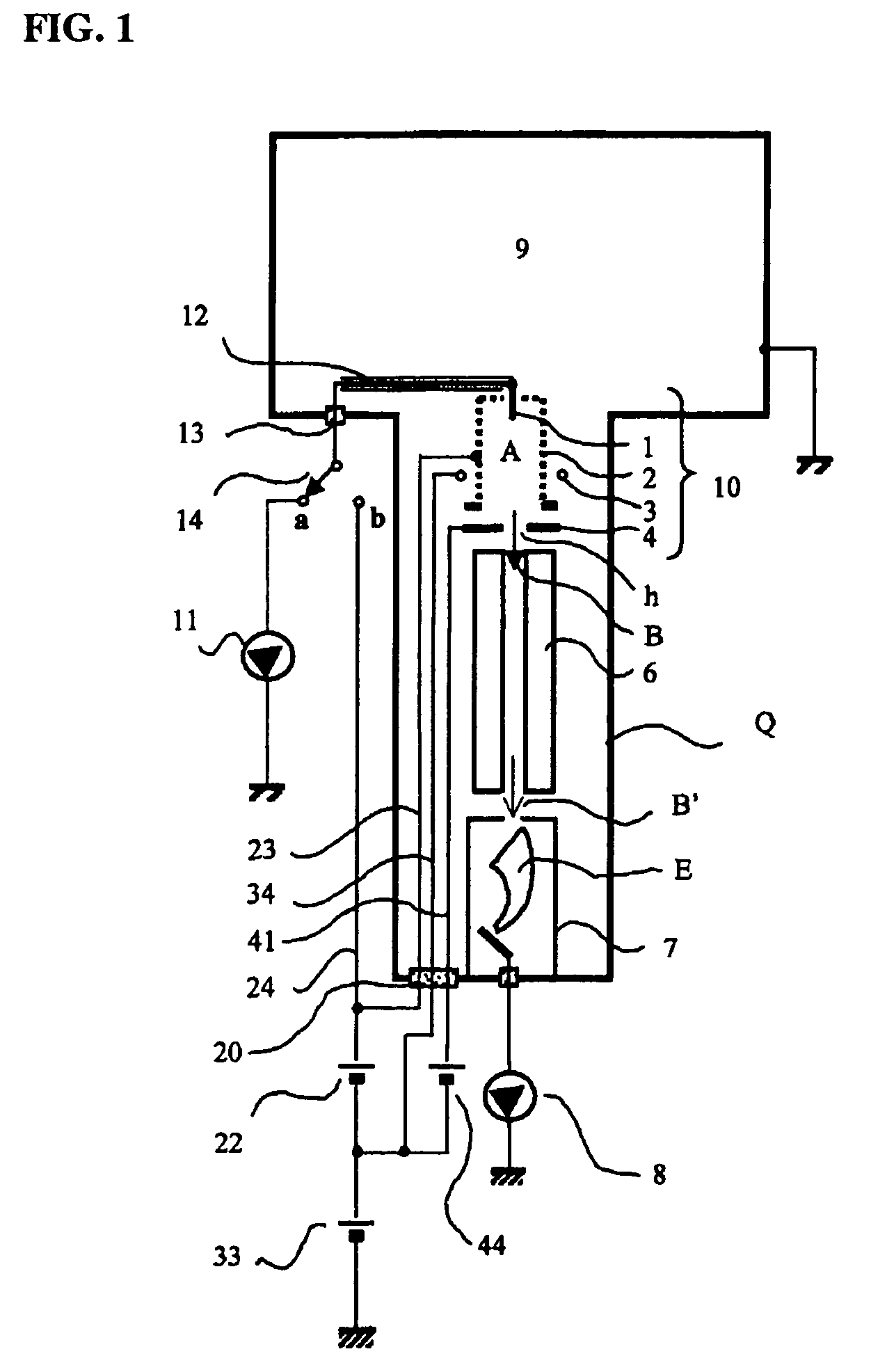 Quadrupole mass spectrometer and vacuum device using the same