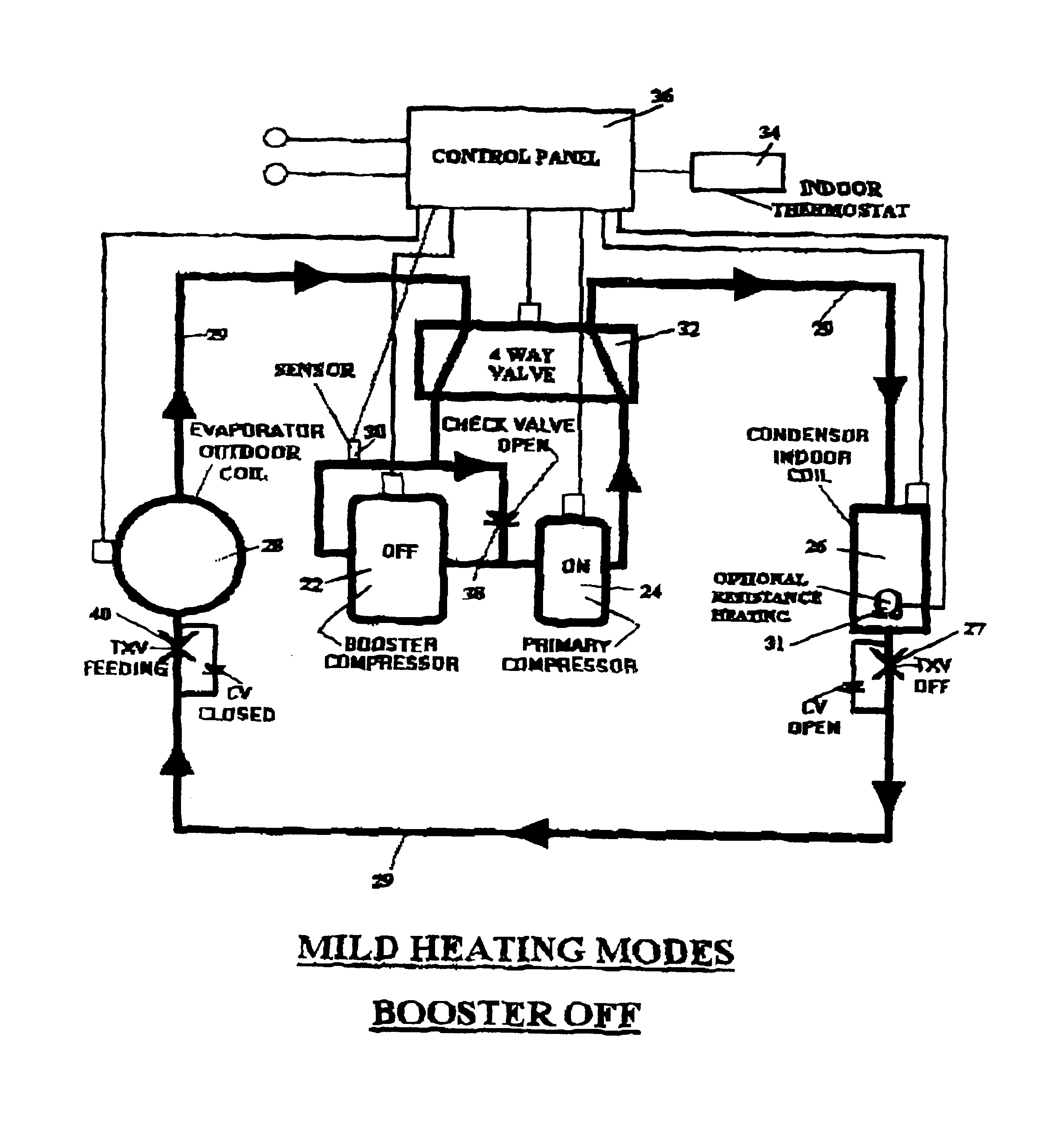 Boosted air source heat pump