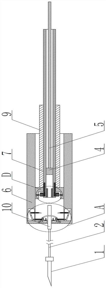 Accumulated liquid sampling auxiliary device and use method thereof