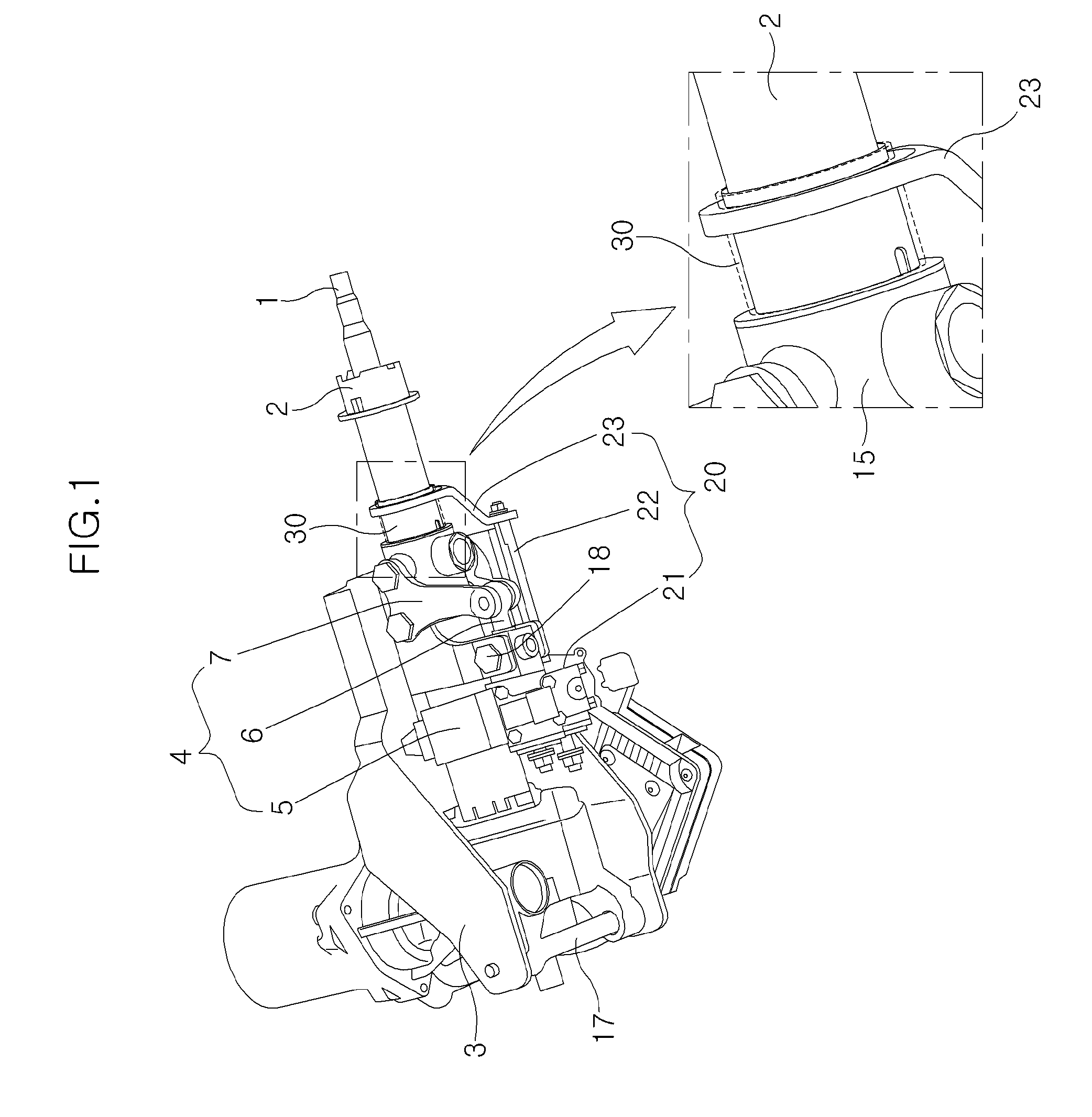 Lower type motor driven column apparatus