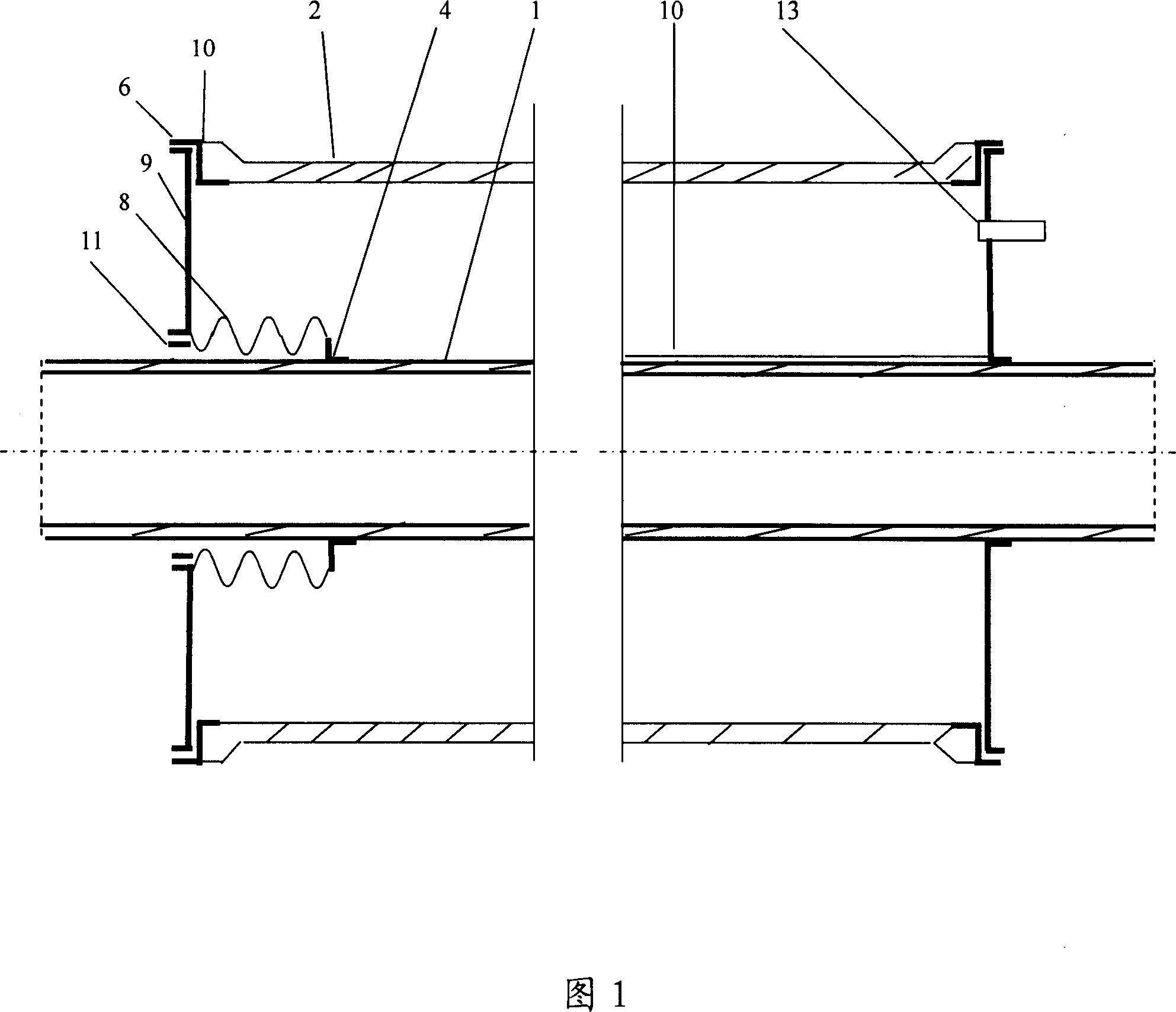 Line focusing metal flow passage solar vacuum heat-collecting tube and fabrication technology thereof