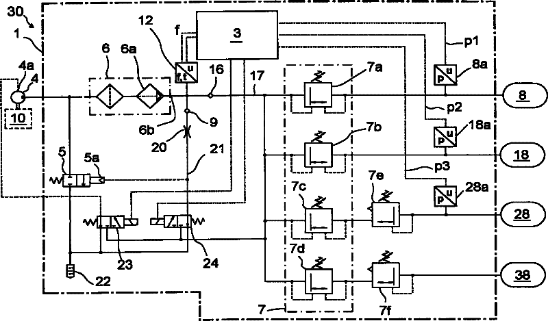 Control device for a compressed air preparation device of a vehicle, compressed air preparation device, vehicle system, vehicle, and method for controlling the same