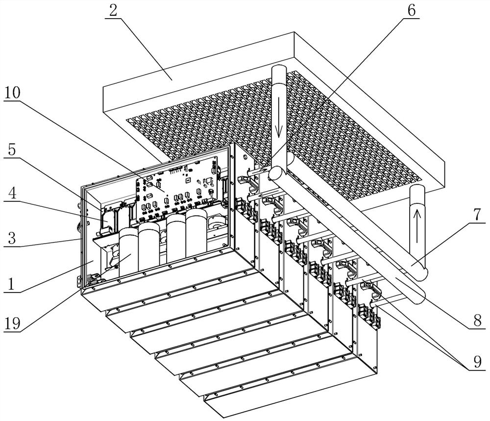 Separation type phase change heat dissipation inversion device