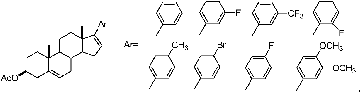 Synthesis method of 3 beta-acetoxy-17-aryl androsta-5,16-diene