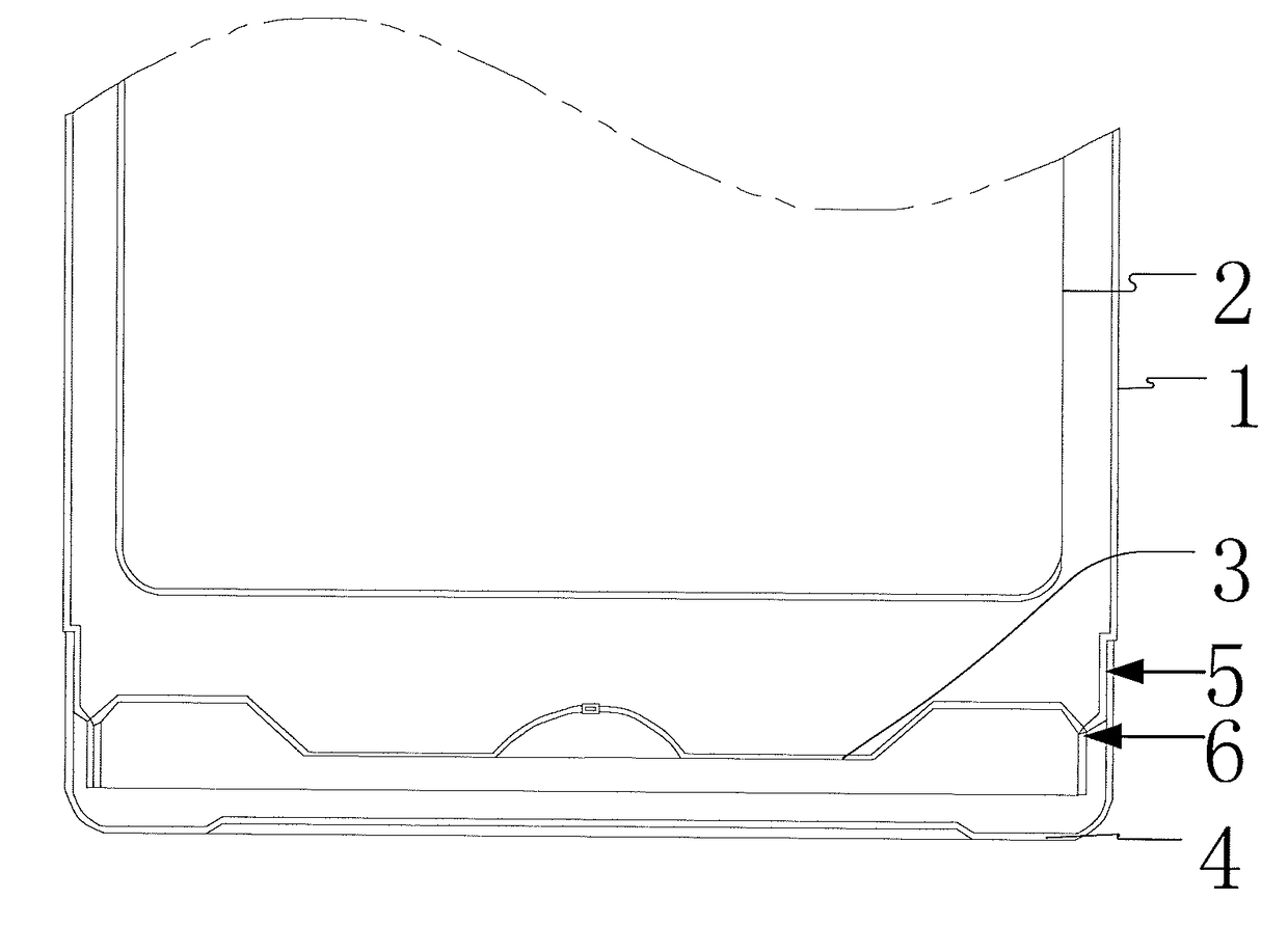 Processing method for a vacuum container and a vacuum container