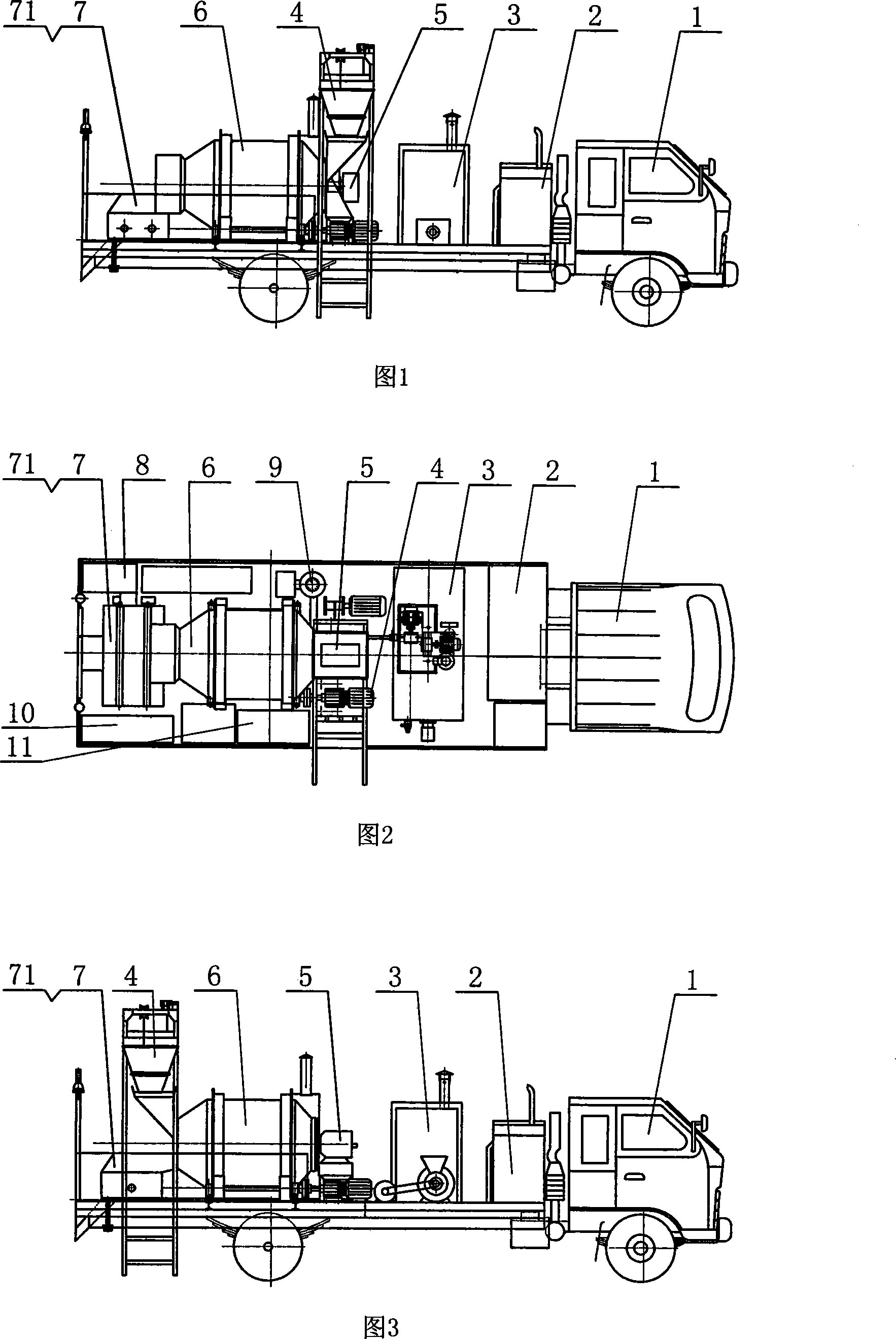 Multifunctional positively-agitating type asphalt pavement maintenance vehicle