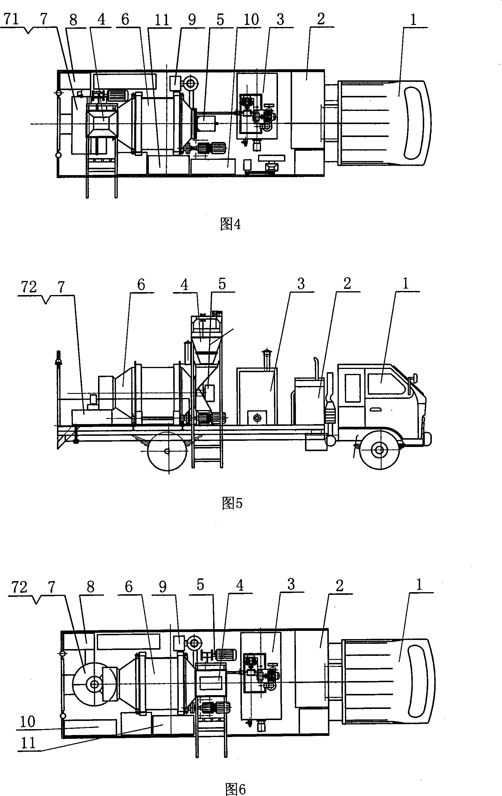 Multifunctional positively-agitating type asphalt pavement maintenance vehicle