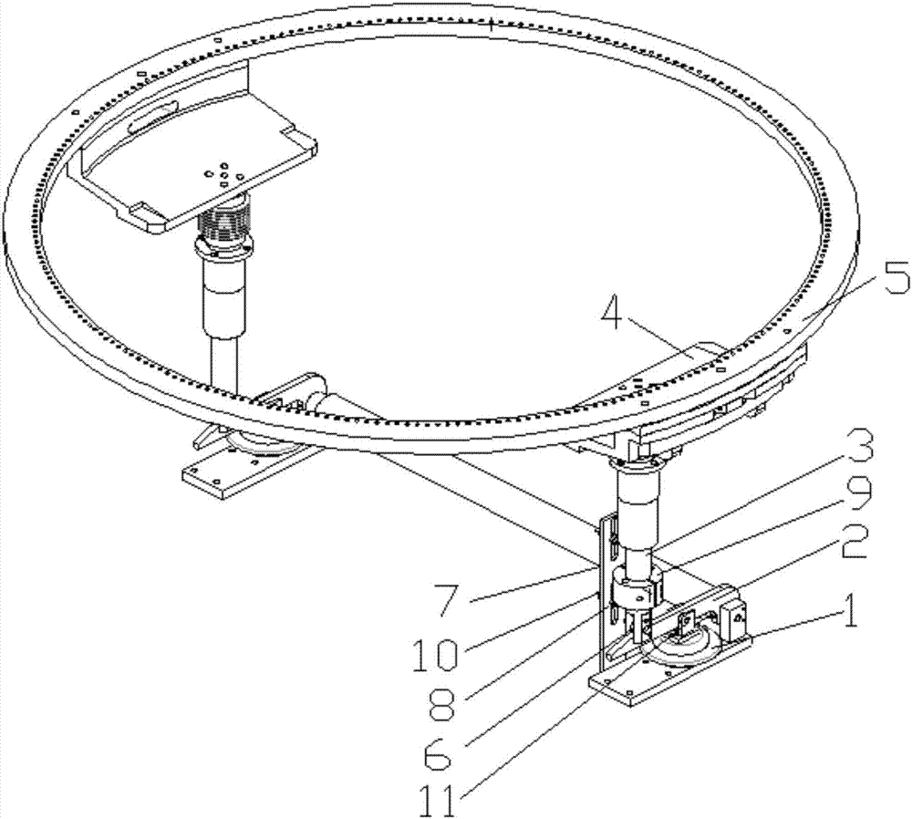 Gear ring lifting device for double-face polishing machine