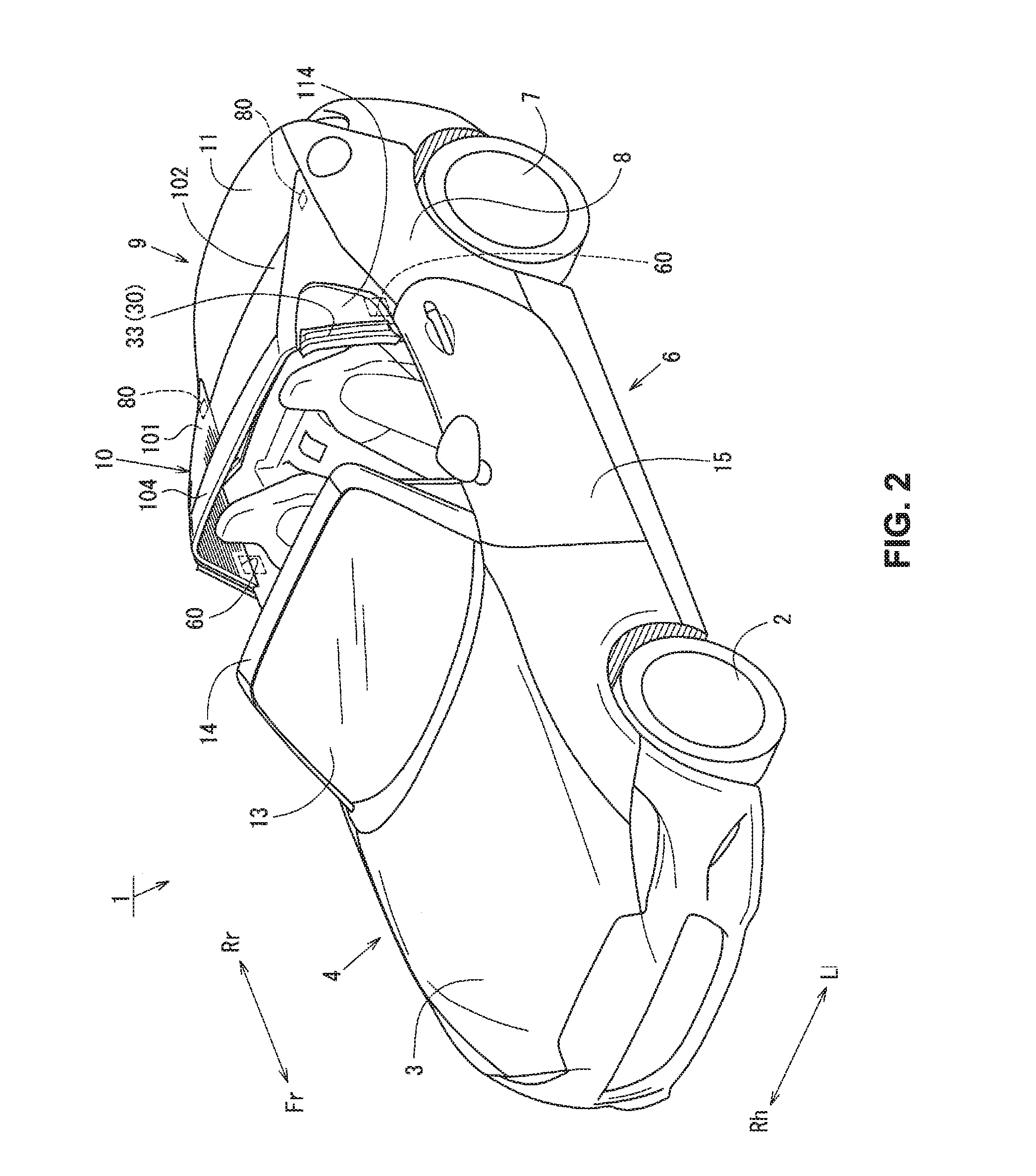 Rear vehicle-body structure of vehicle