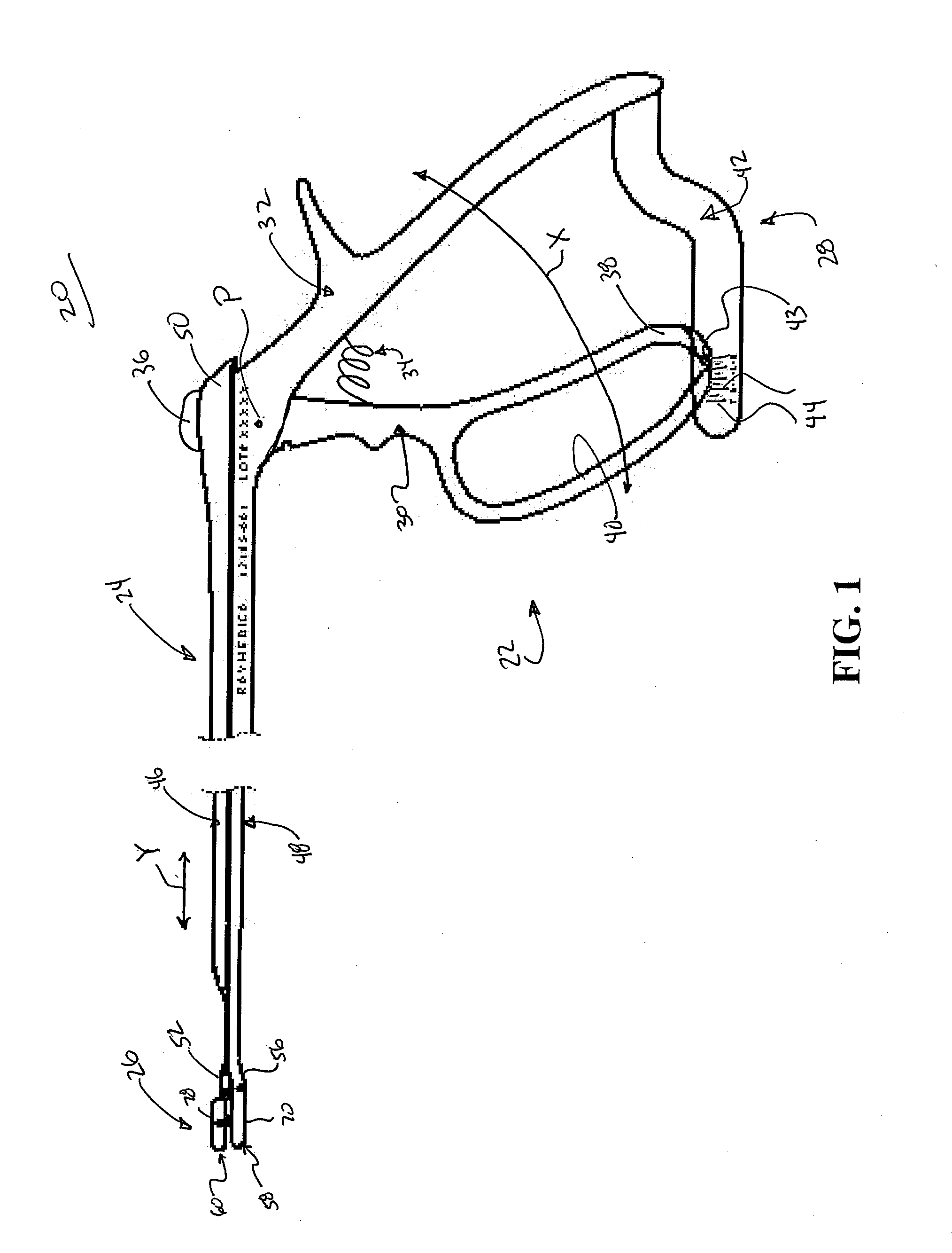 Sizing instrument for a bodily joint such as an intervertebral disc space