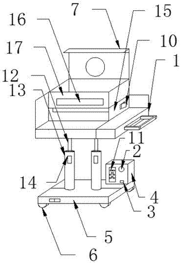 Folding type computer and printer support