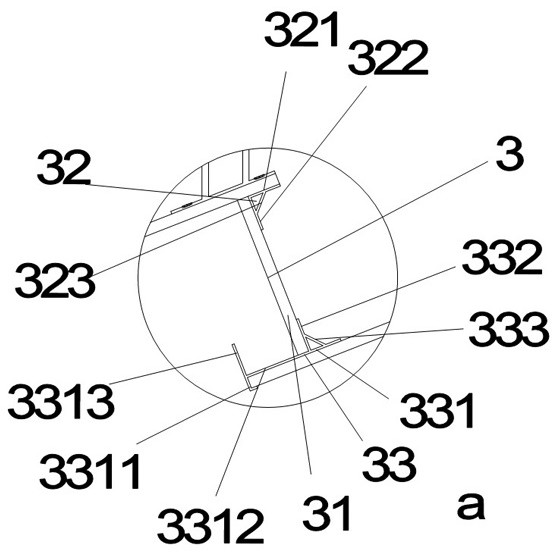 Stepped mounting structure of inclined surface suspended ceiling