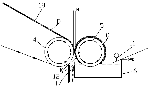 A kind of gluing equipment and gluing process of reflective material