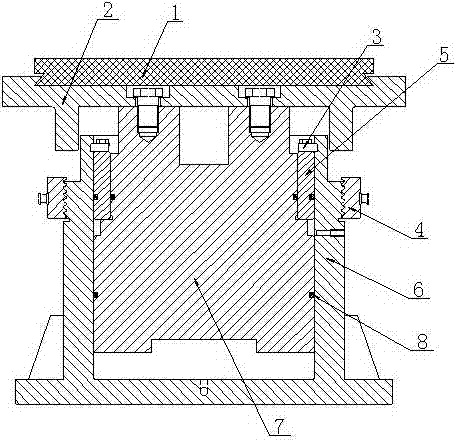 Single-piston three-cavity pneumatic reset type brake and implementation method thereof