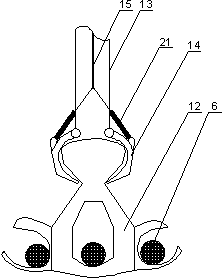 Overhead line cross wiring device