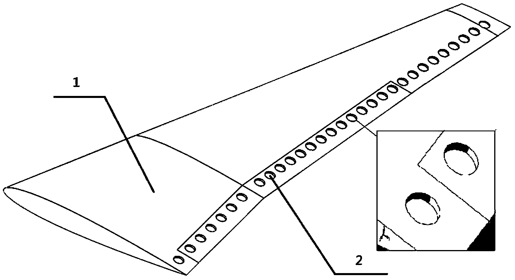 Active control method and device for aerofoil drag reduction