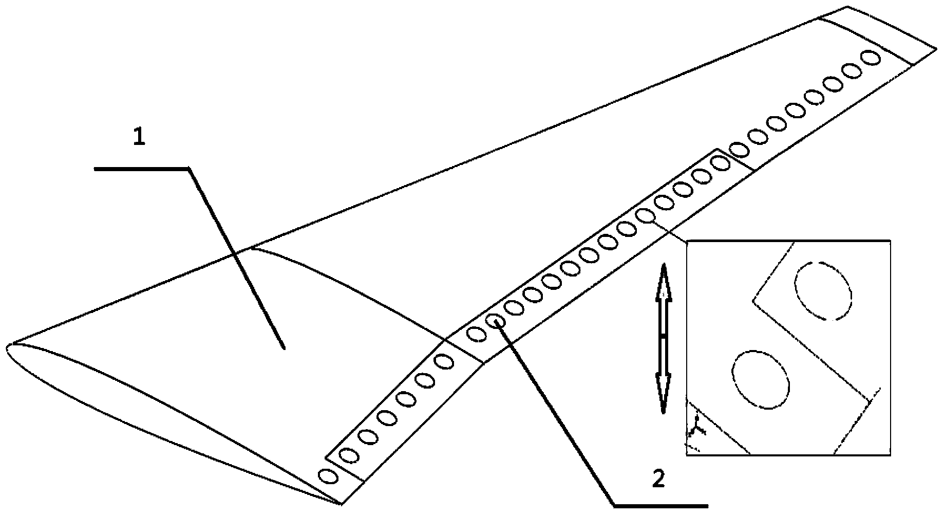 Active control method and device for aerofoil drag reduction