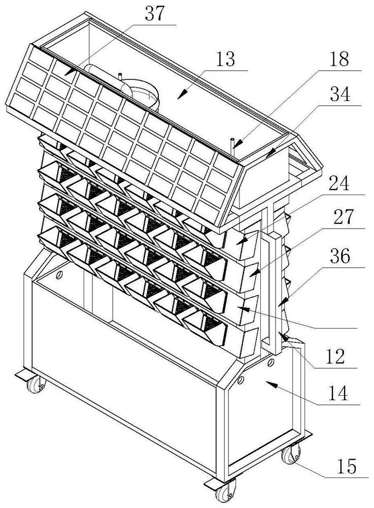 Three-dimensional combined movable fish and vegetable symbiosis system