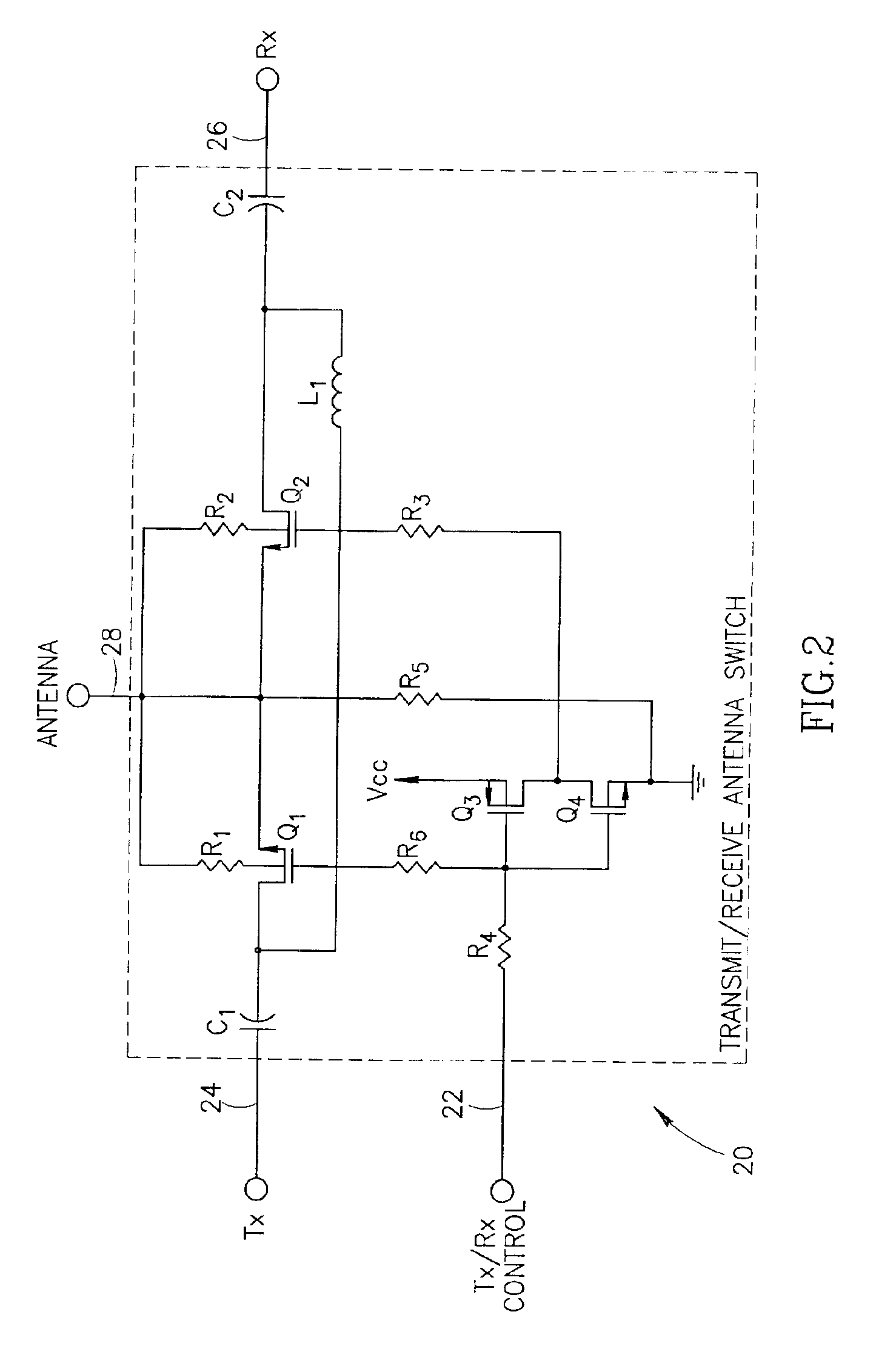 Integrated circuit incorporating RF antenna switch and power amplifier