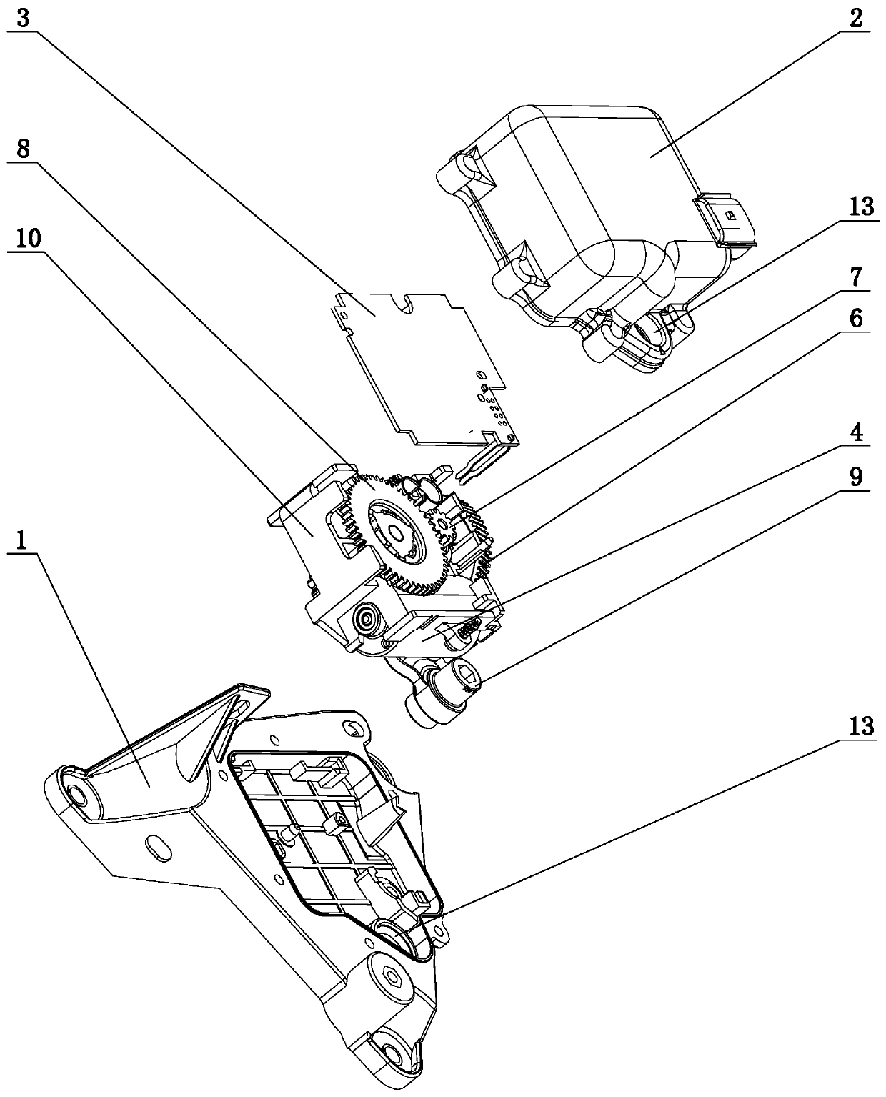 Novel electronic gear shifting execution structure