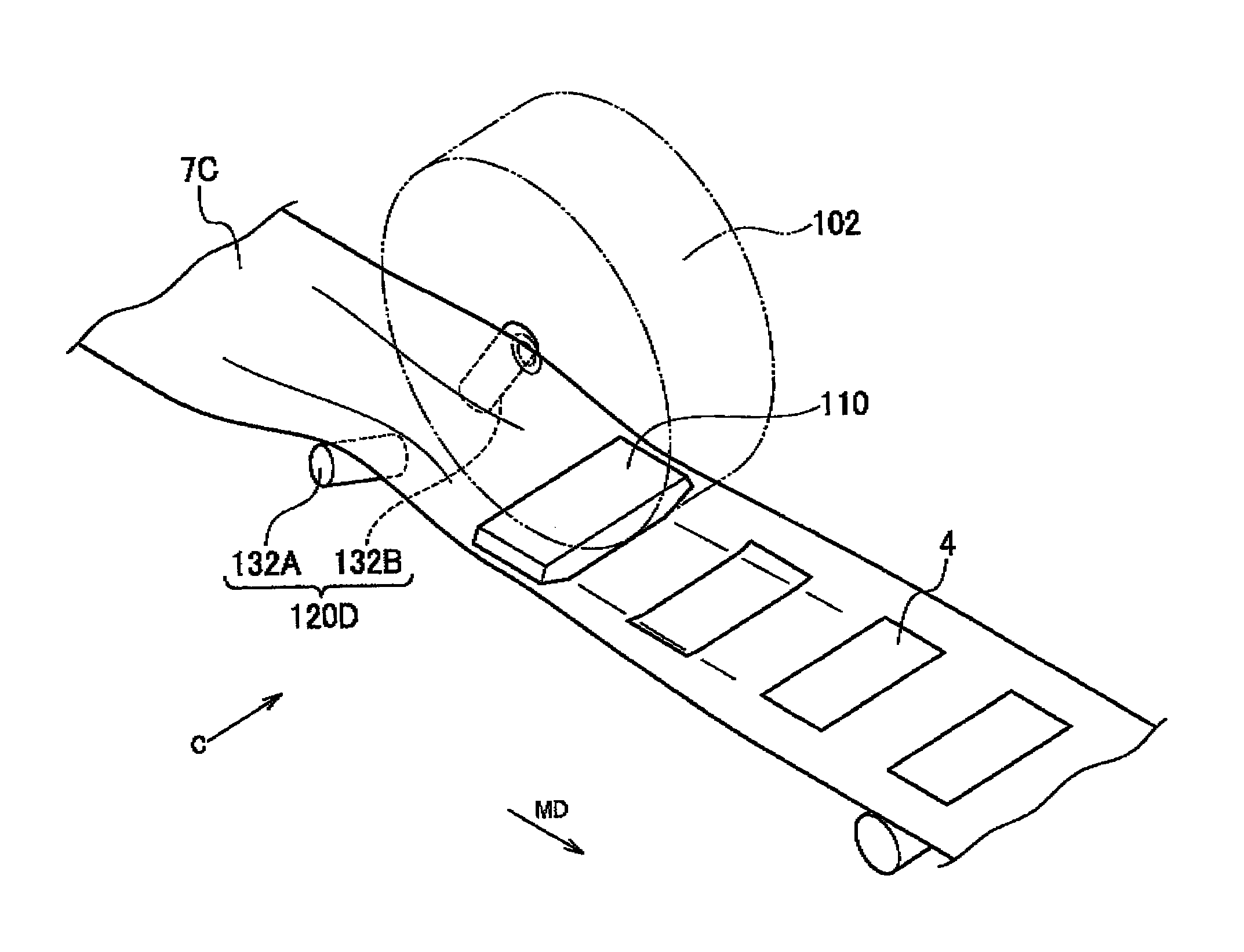 Manufacturing apparatus of absorbent article and manufacturing method of absorbent article