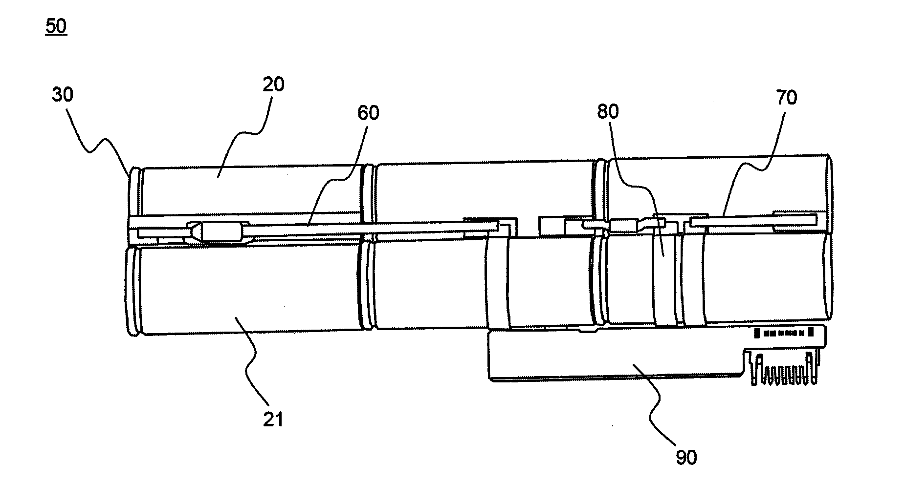 Secondary battery pack based on mechanical connection manner