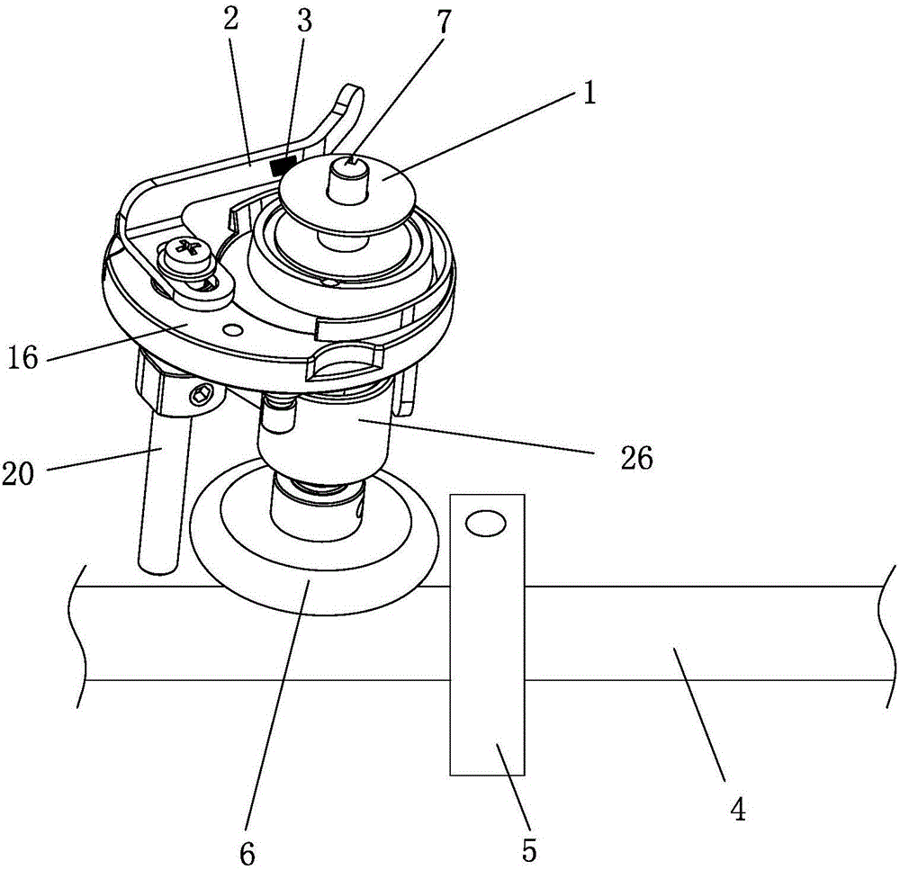 Sewing machine bobbin thread residue detection device