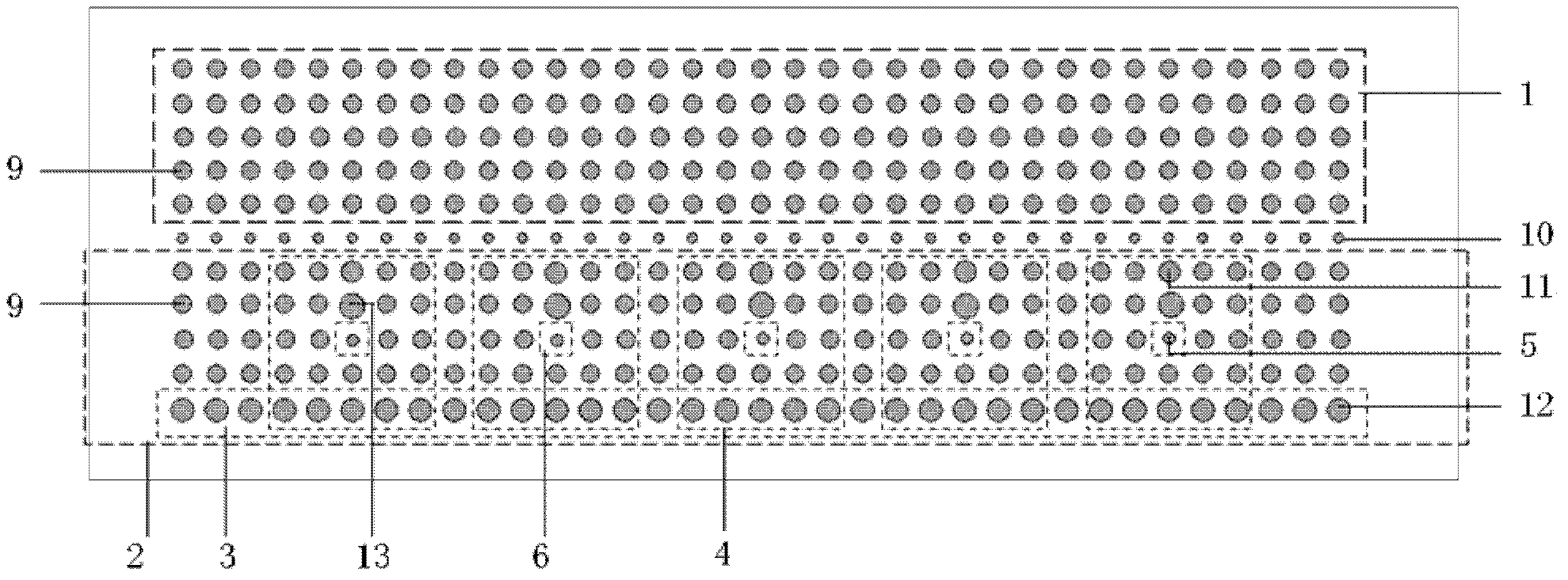 Resonant-coupling two-way transmission photon crystal waveguide and manufacturing method thereof