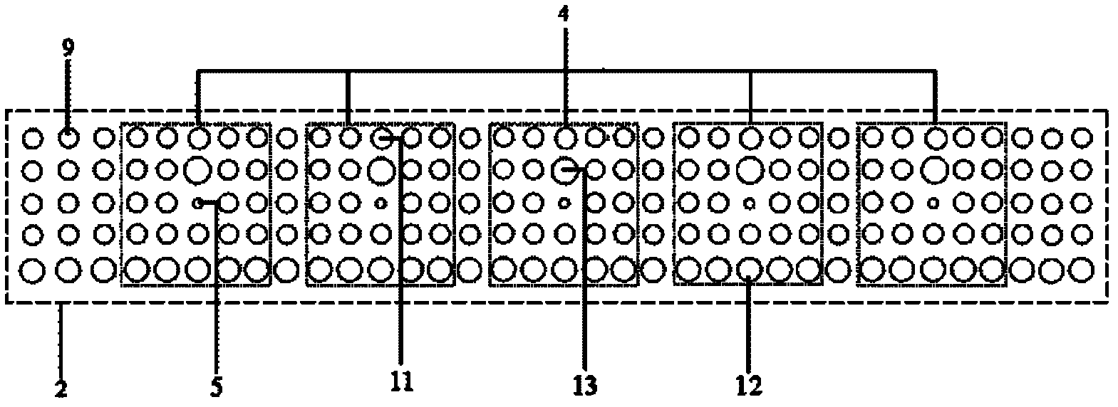 Resonant-coupling two-way transmission photon crystal waveguide and manufacturing method thereof