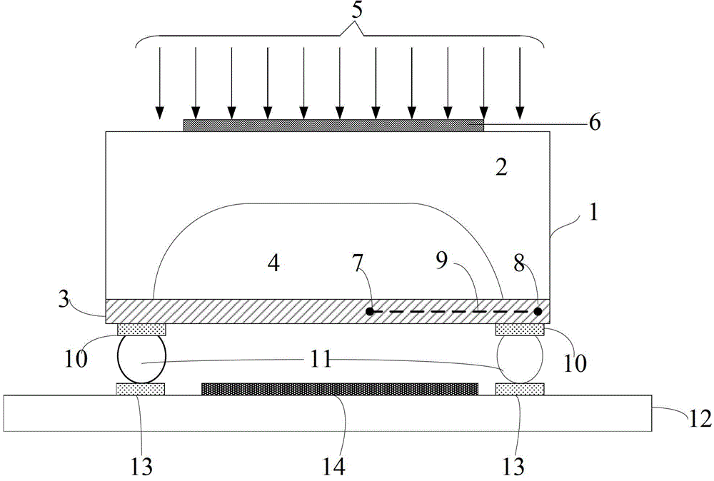 Wafer-level packaging structure for improving response rate of thermopile infrared detector