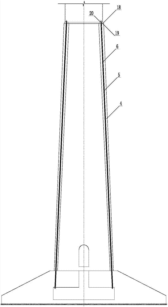 Lower portion laminate prefabricated hybrid tower frame of wind power generator