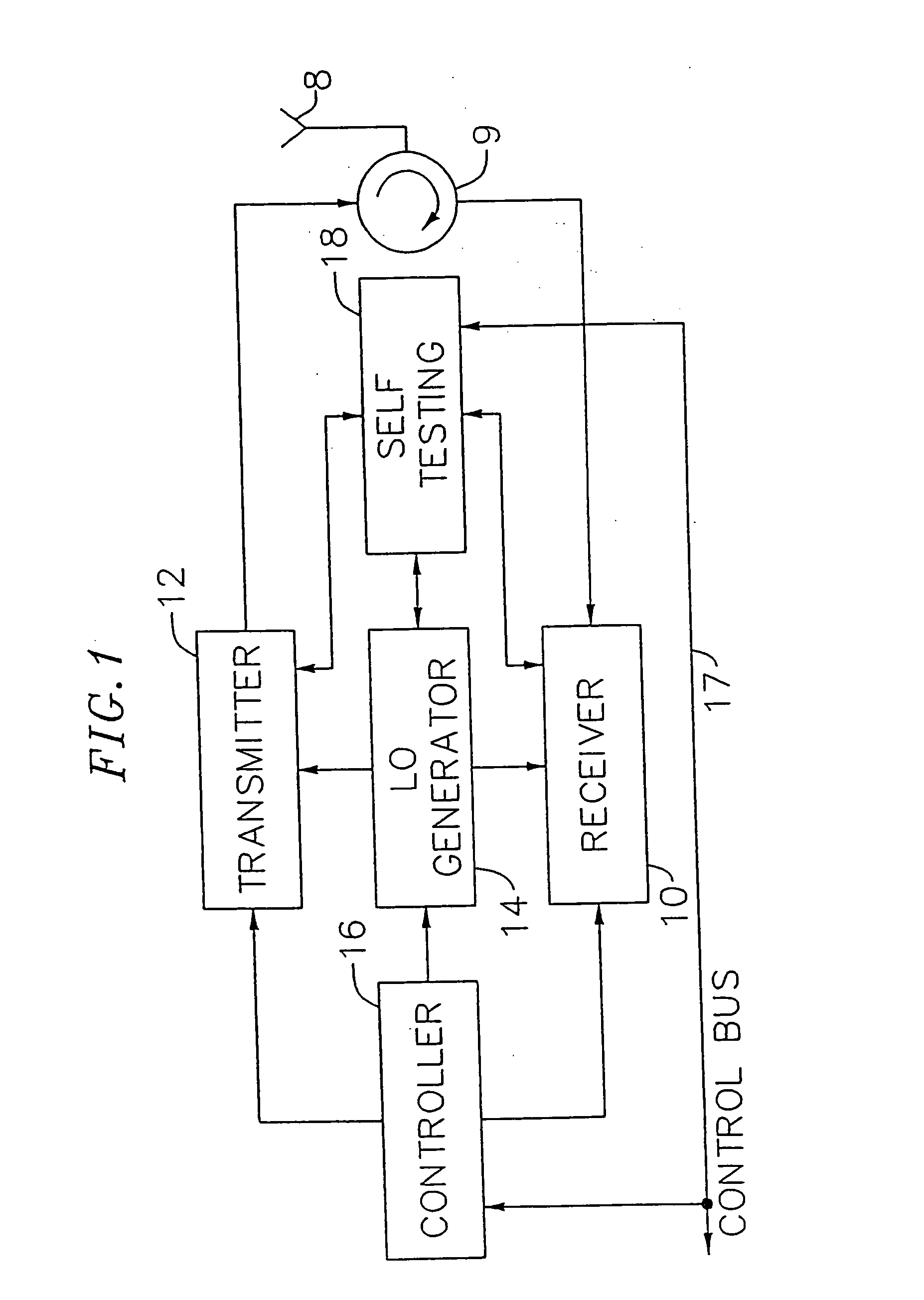 Adaptive radio transceiver with an antenna matching circuit