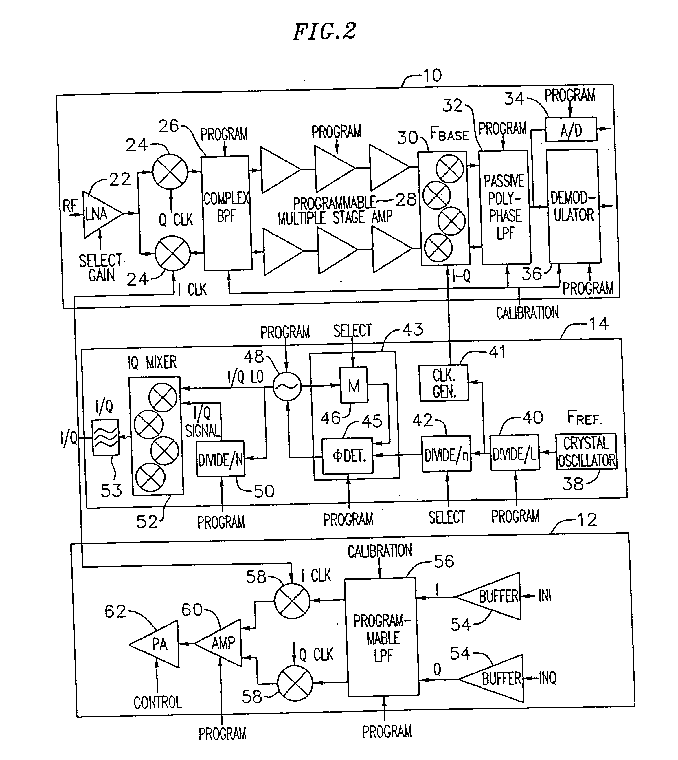 Adaptive radio transceiver with an antenna matching circuit