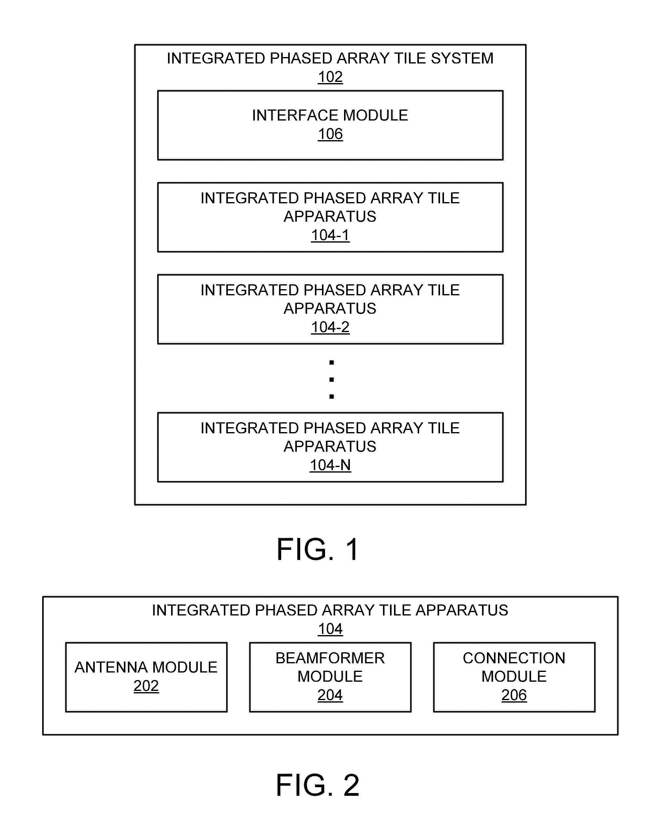 Apparatus, system, and method for integrated modular phased array tile configuration